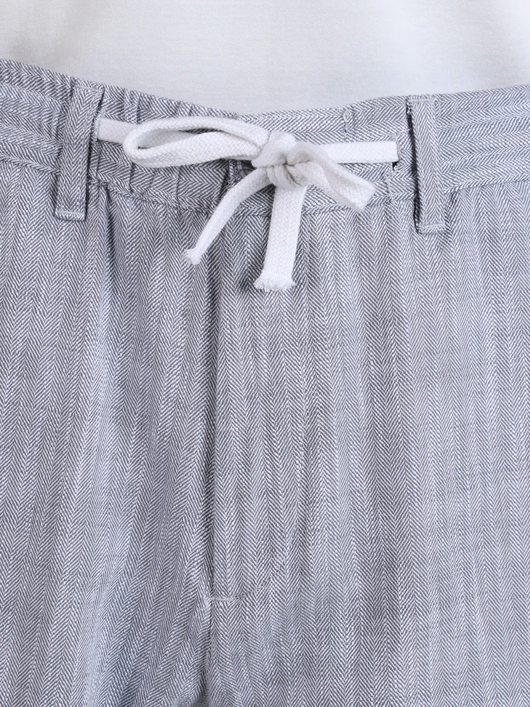 Men's Grey Regular Fit Solid Casual Shorts - Image 8