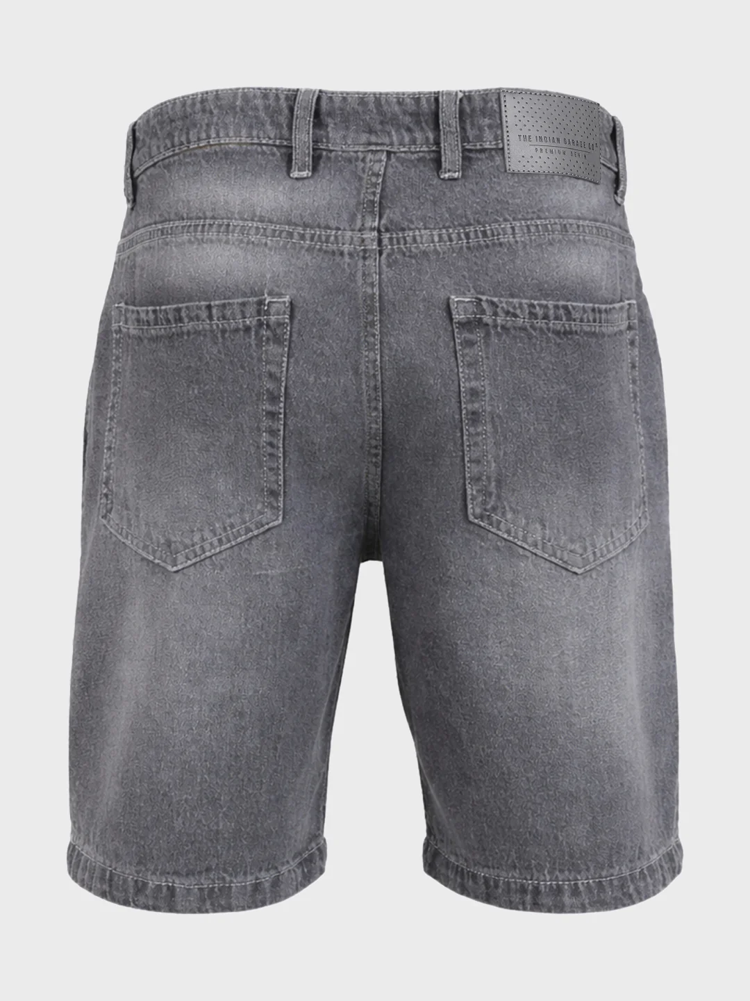 Men's Grey Regular Fit Solid Casual Shorts - Image 6