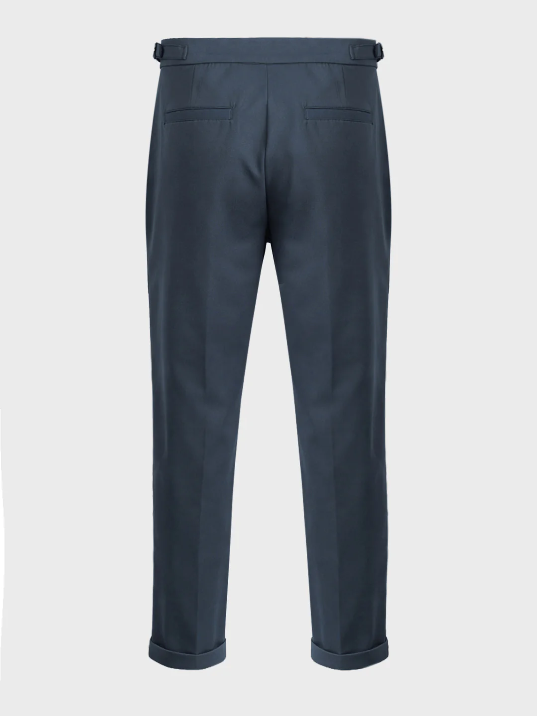 Men's Grey Regular Fit Solid Casual Trousers - Image 7