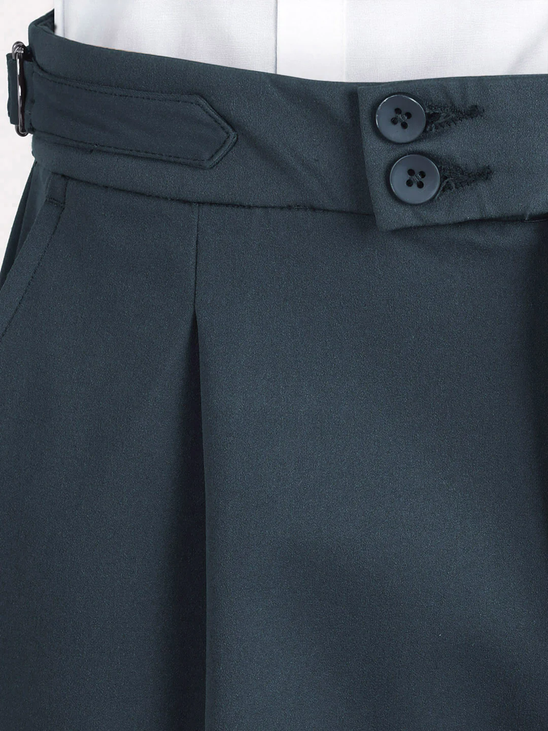 Men's Grey Regular Fit Solid Casual Trousers - Image 8