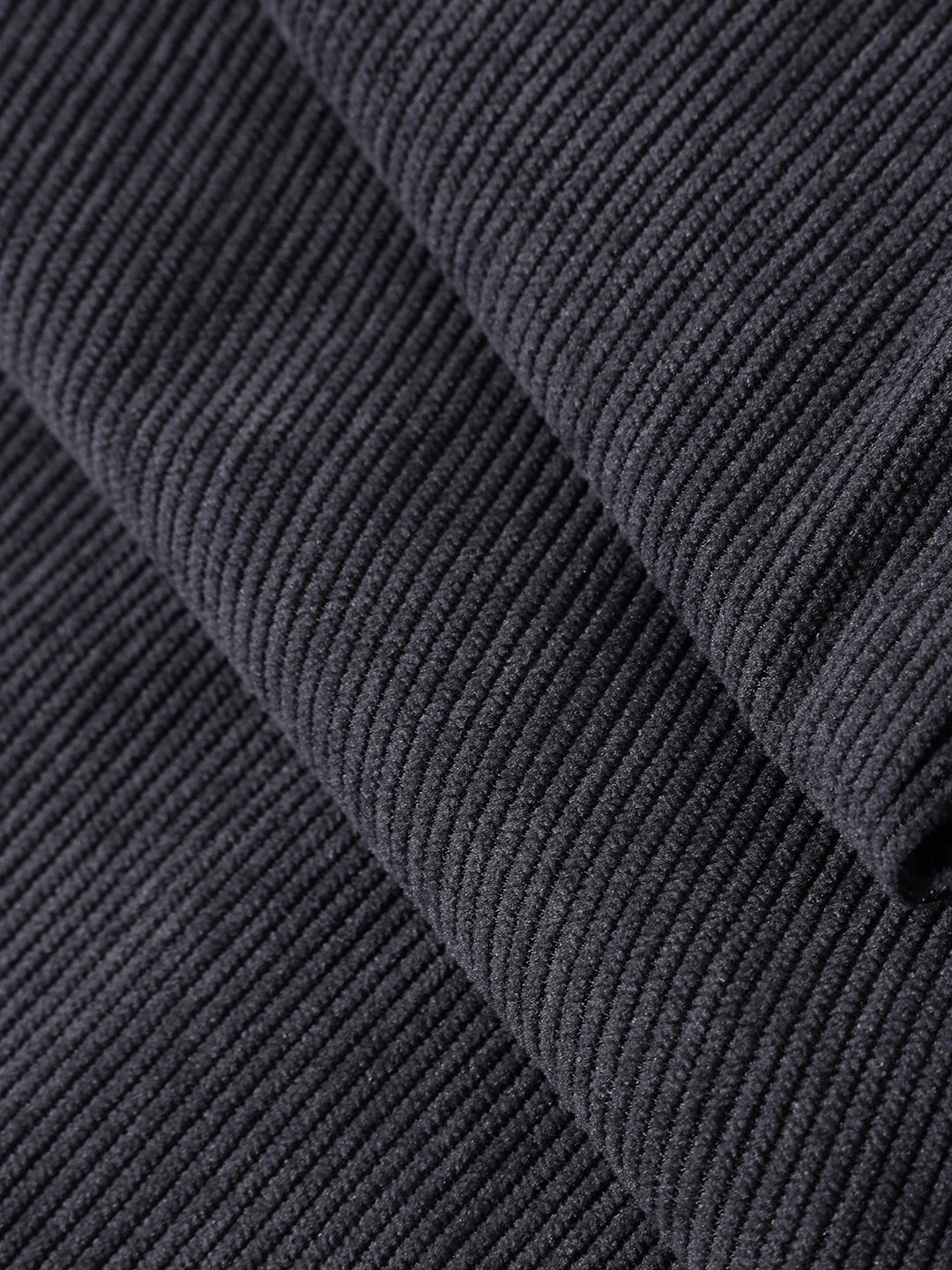 Men's Charcoal Relaxed Fit Textured Casual Trousers - Image 7
