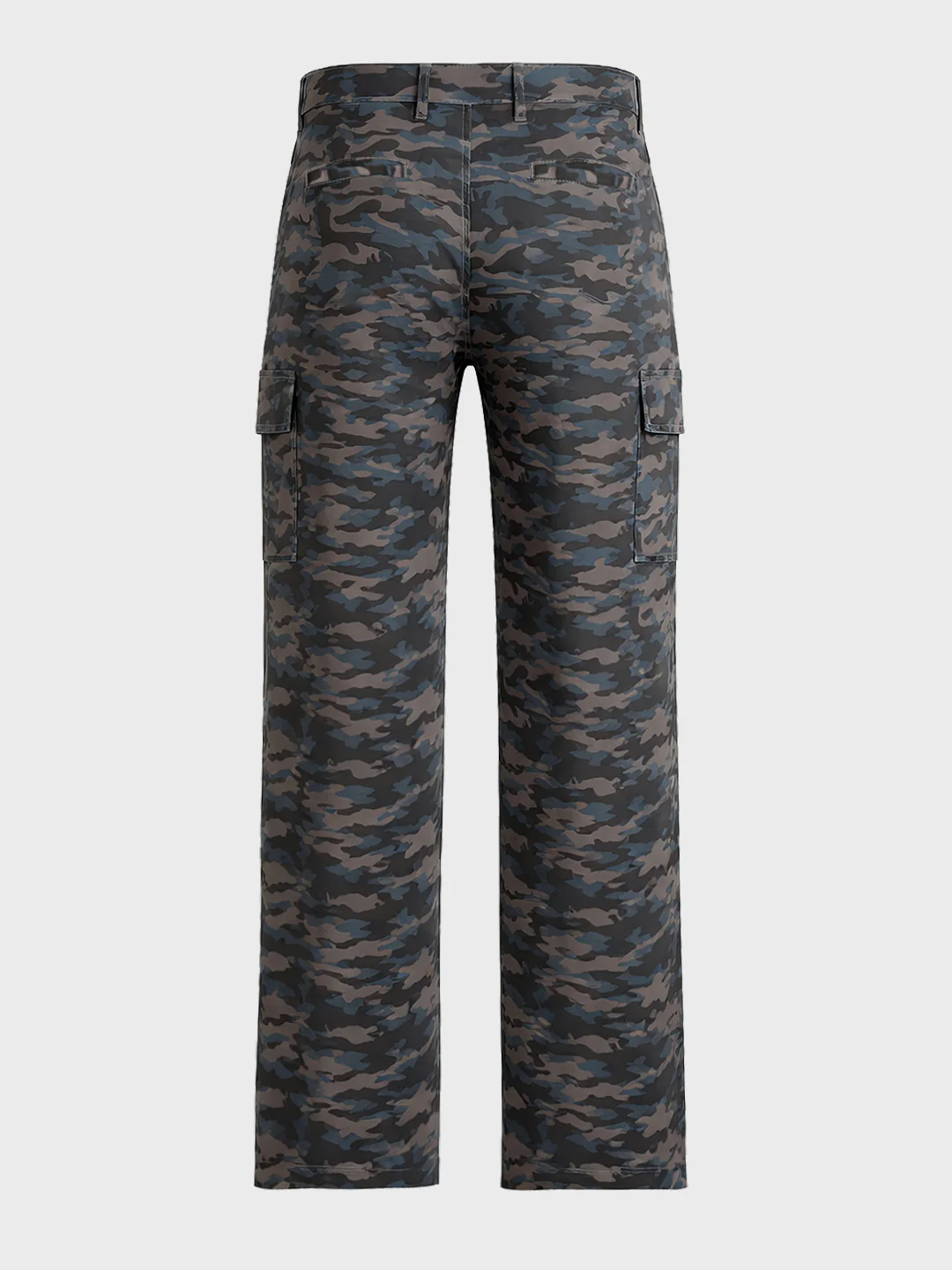Men's Grey Relaxed Fit Color Blocked Utility Cargo - Image 6