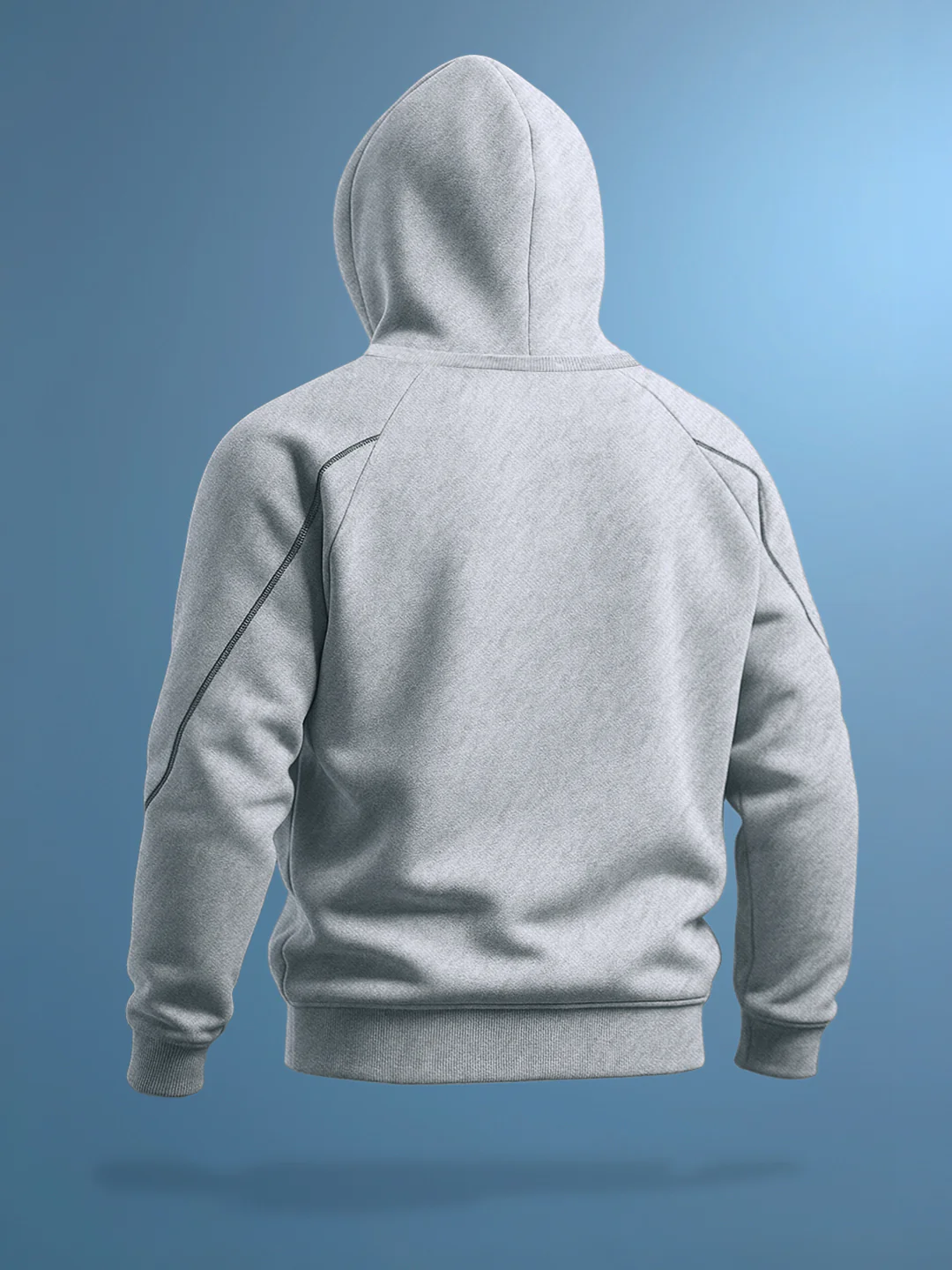Men's Grey Relaxed Fit Embroided Casual Sweatshirt - Image 2