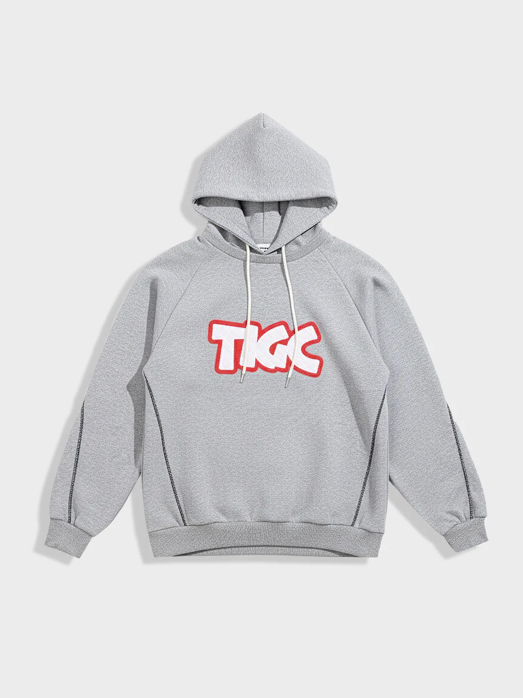 Men's Grey Relaxed Fit Embroided Casual Sweatshirt - Image 3