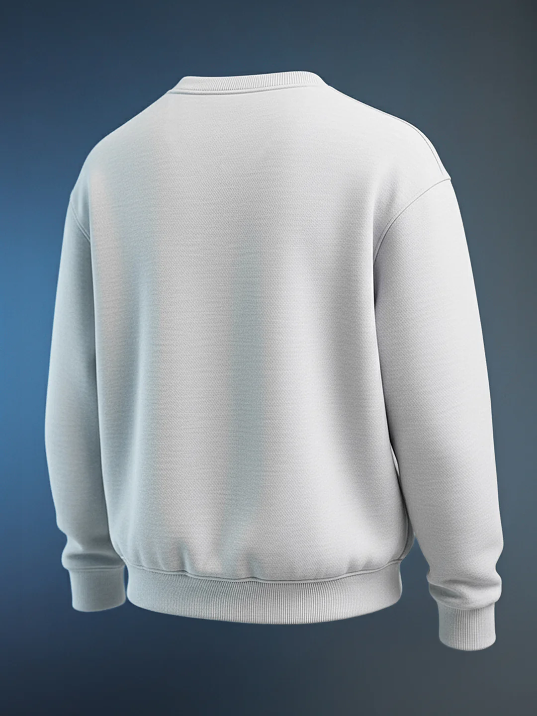 Men's Grey Relaxed Fit Embroided Casual Sweatshirt - Image 2