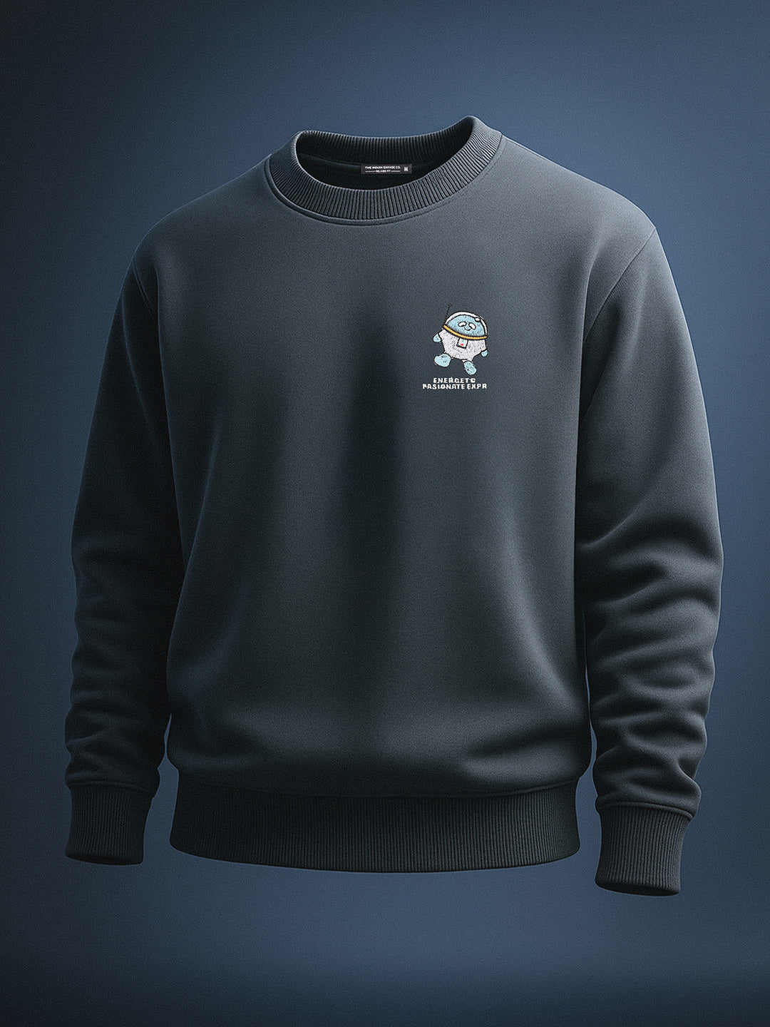 Men's Grey Relaxed Fit Graphic Printed Casual Sweatshirt - Image 2