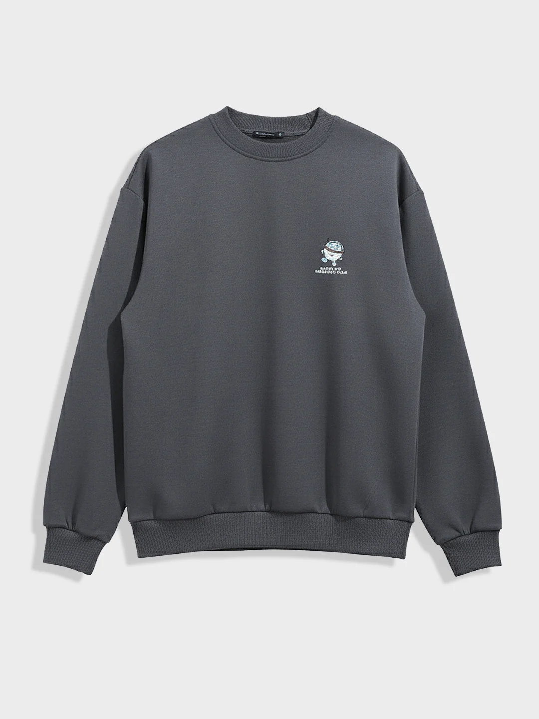 Men's Grey Relaxed Fit Graphic Printed Casual Sweatshirt - Image 3