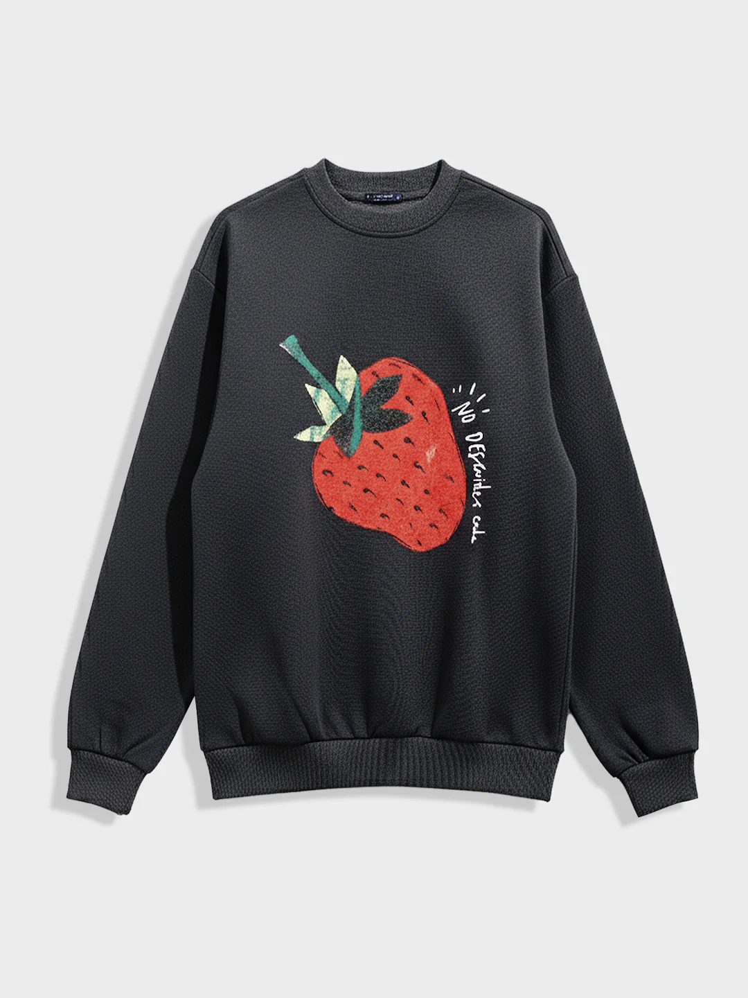 Men's Grey Relaxed Fit Graphic Printed Casual Sweatshirt - Image 3