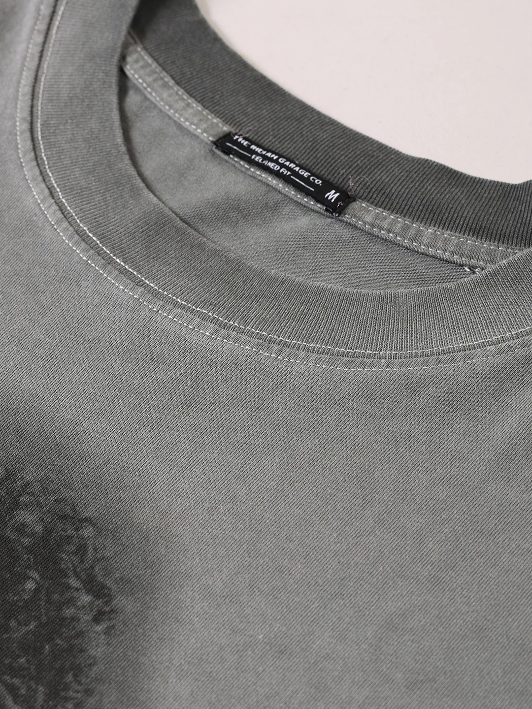 Men's Grey Relaxed Fit Graphic Printed 240 GSM Street Wear T-Shirt - Image 5