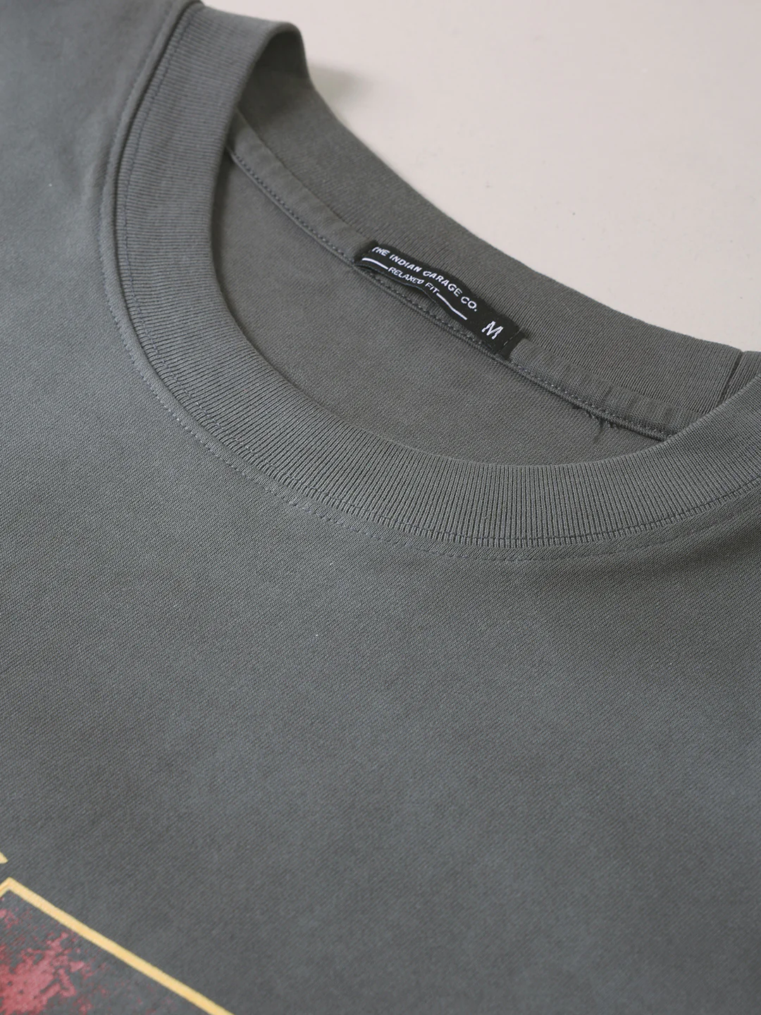Men's Grey Relaxed Fit Graphic Printed 240 GSM Street Wear T-Shirt - Image 4