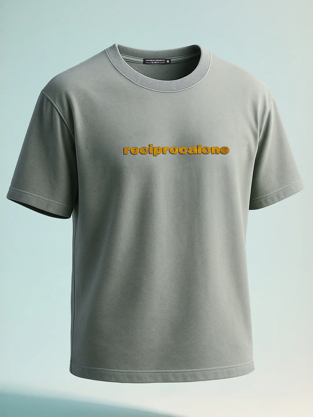 Men's Grey Relaxed Fit Graphic Printed 240 GSM Street Wear T-Shirt - Image 2