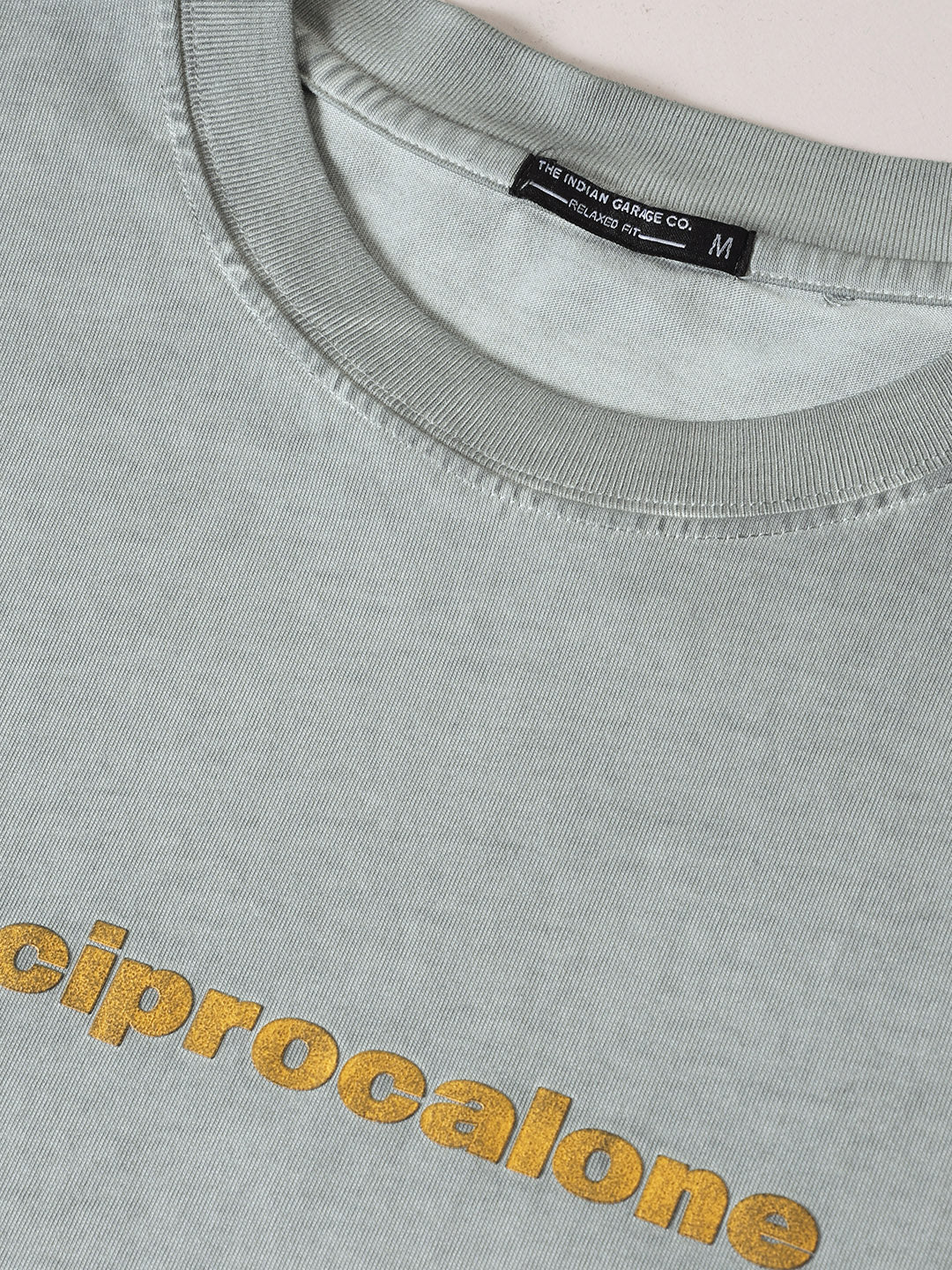 Men's Grey Relaxed Fit Graphic Printed 240 GSM Street Wear T-Shirt - Image 4