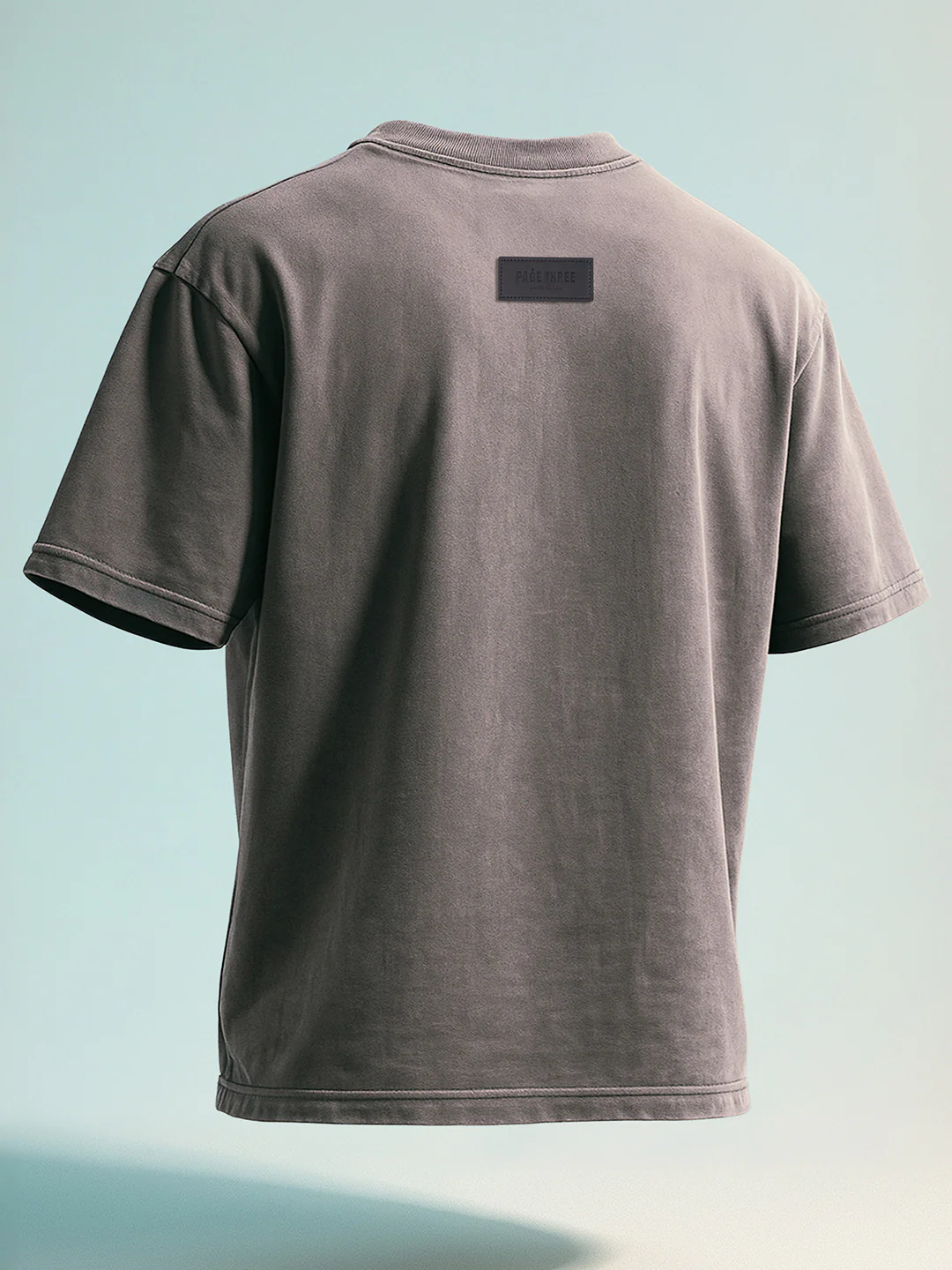 Men's Grey Relaxed Fit Graphic Printed 240 GSM Street Wear T-Shirt - Image 3