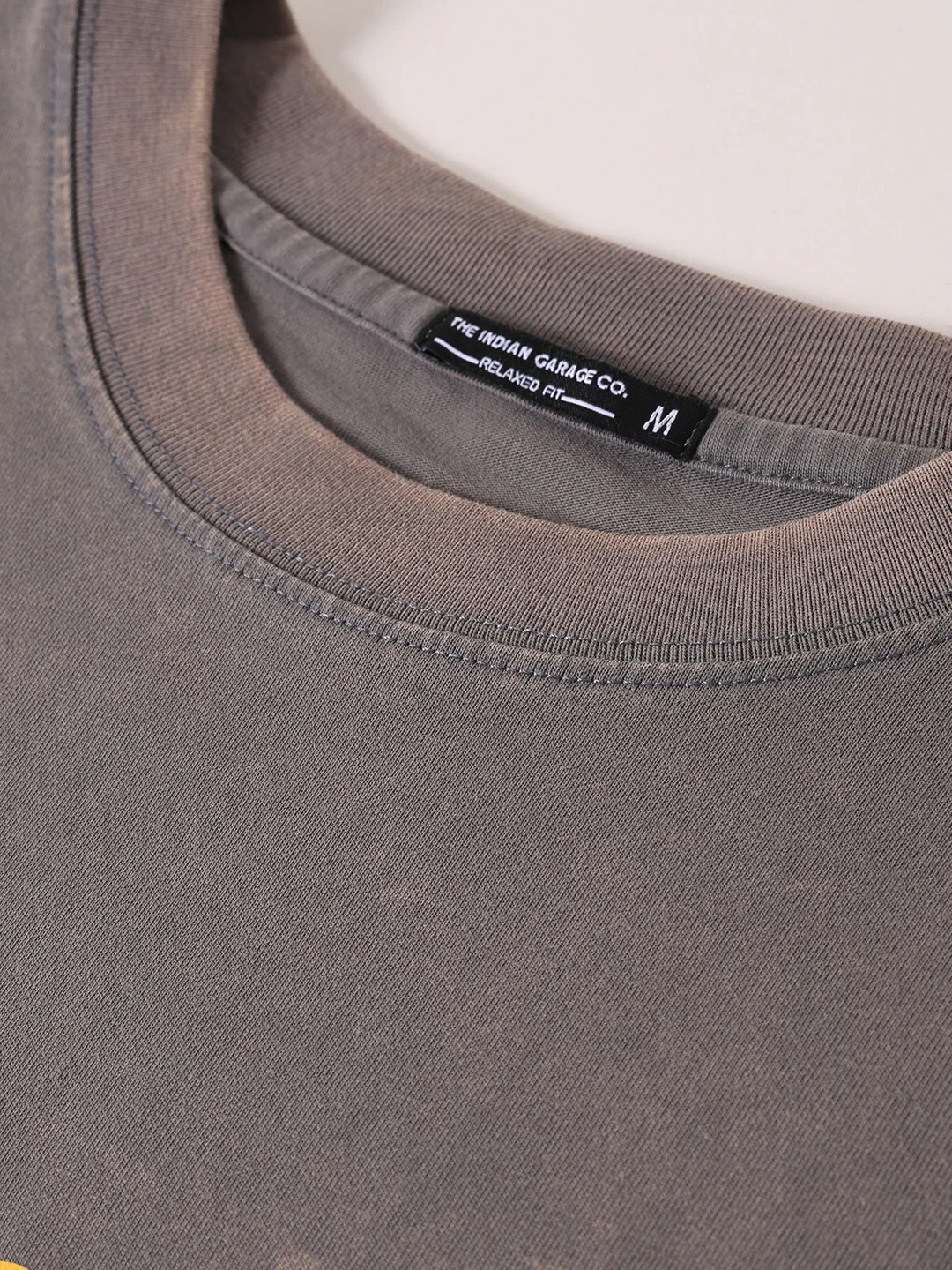 Men's Grey Relaxed Fit Graphic Printed 240 GSM Street Wear T-Shirt - Image 4