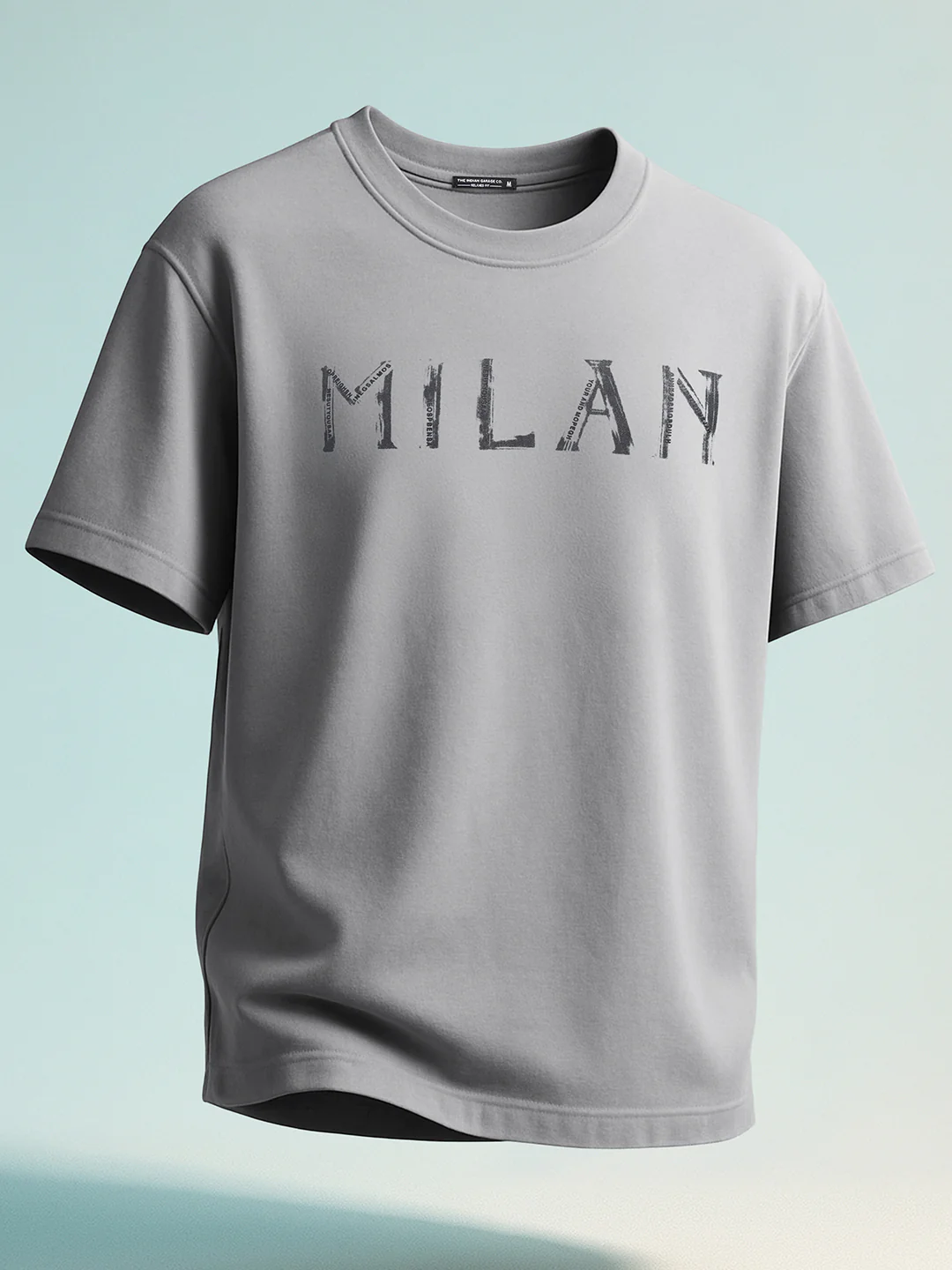 Men's Grey Relaxed Fit Graphic Printed 240 GSM Street Wear T-Shirt - Image 2