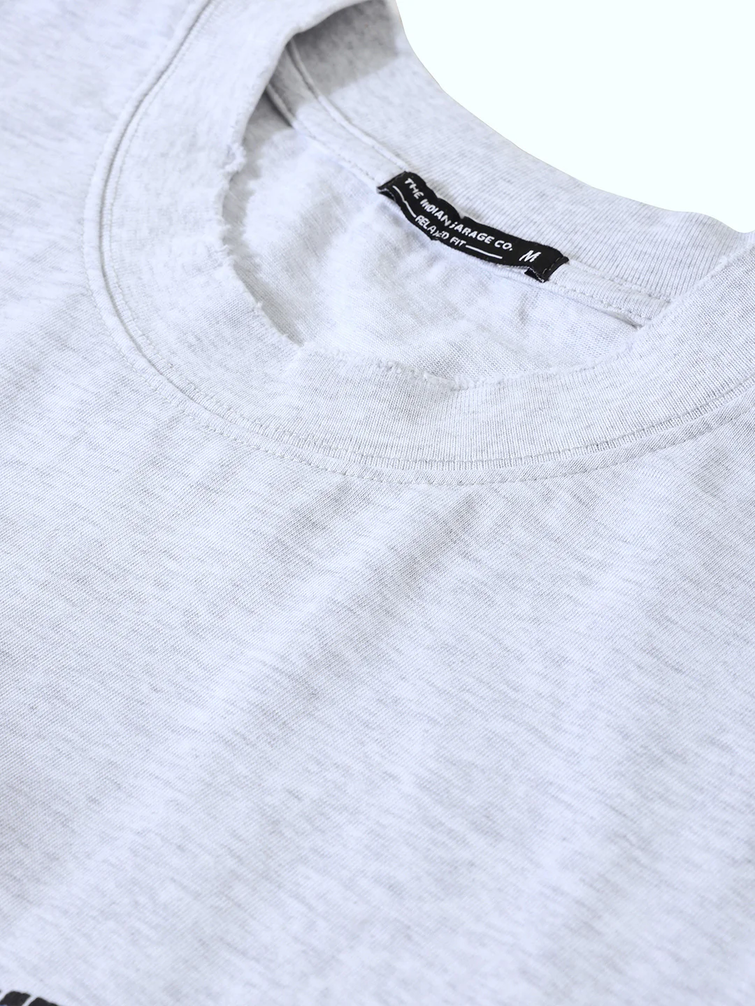 Men's Grey Relaxed Fit Graphic Printed 240 GSM Street Wear T-Shirt - Image 9