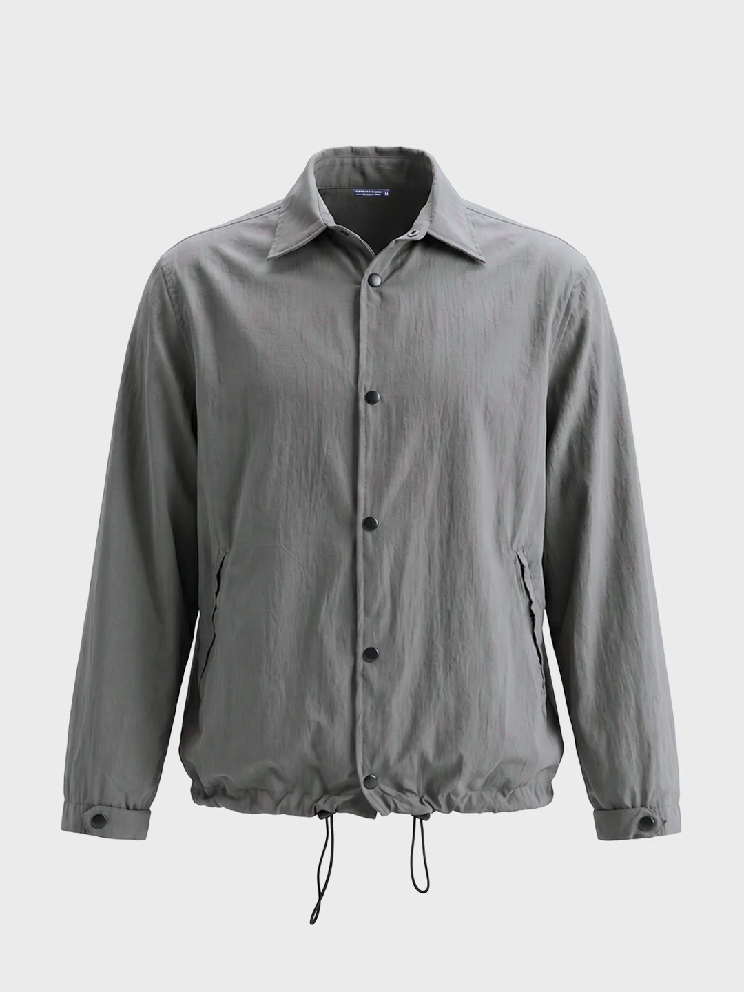 Men's Grey Relaxed Fit Solid Casual Shirt - Image 5