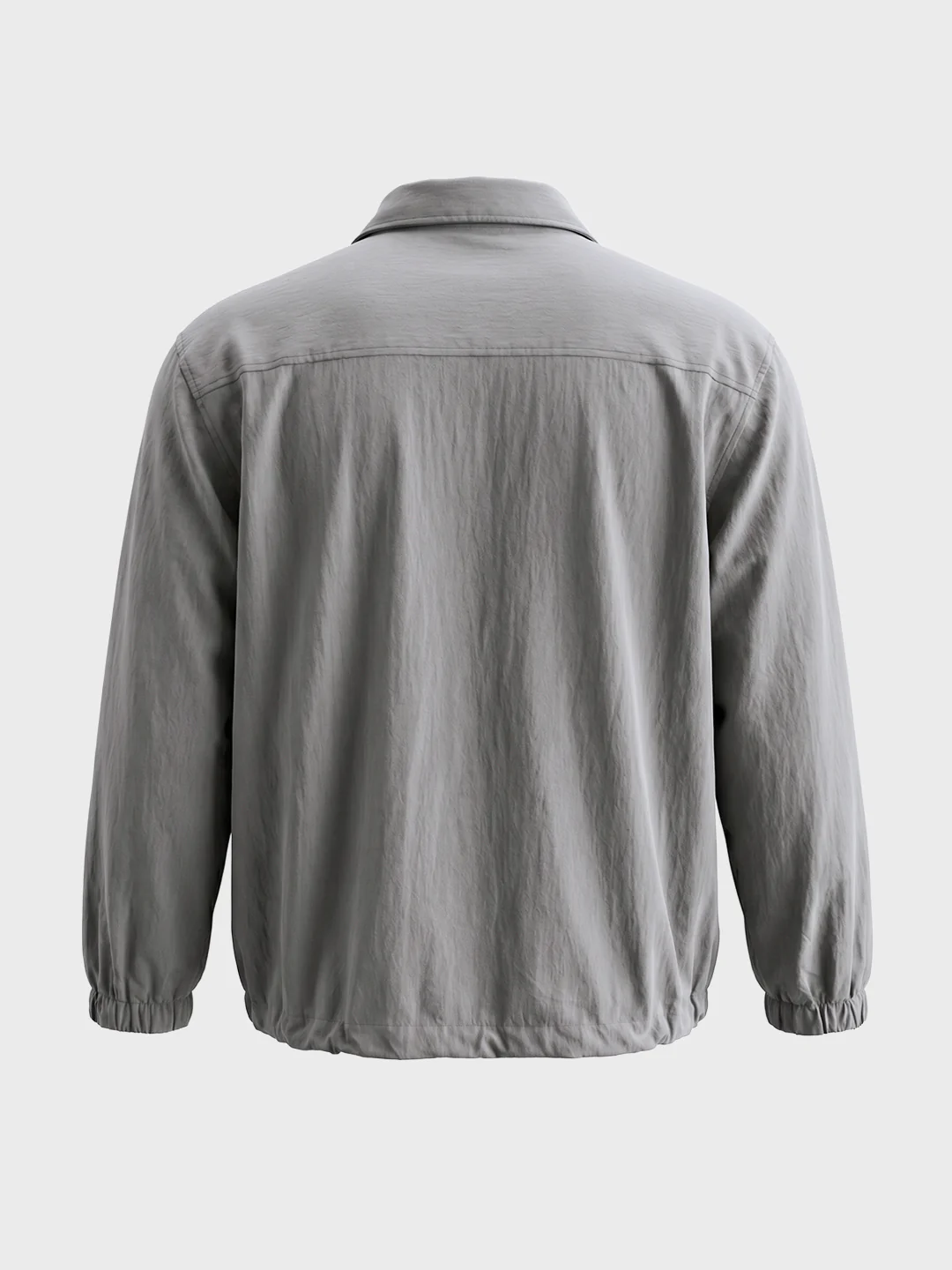 Men's Grey Relaxed Fit Solid Casual Shirt - Image 6