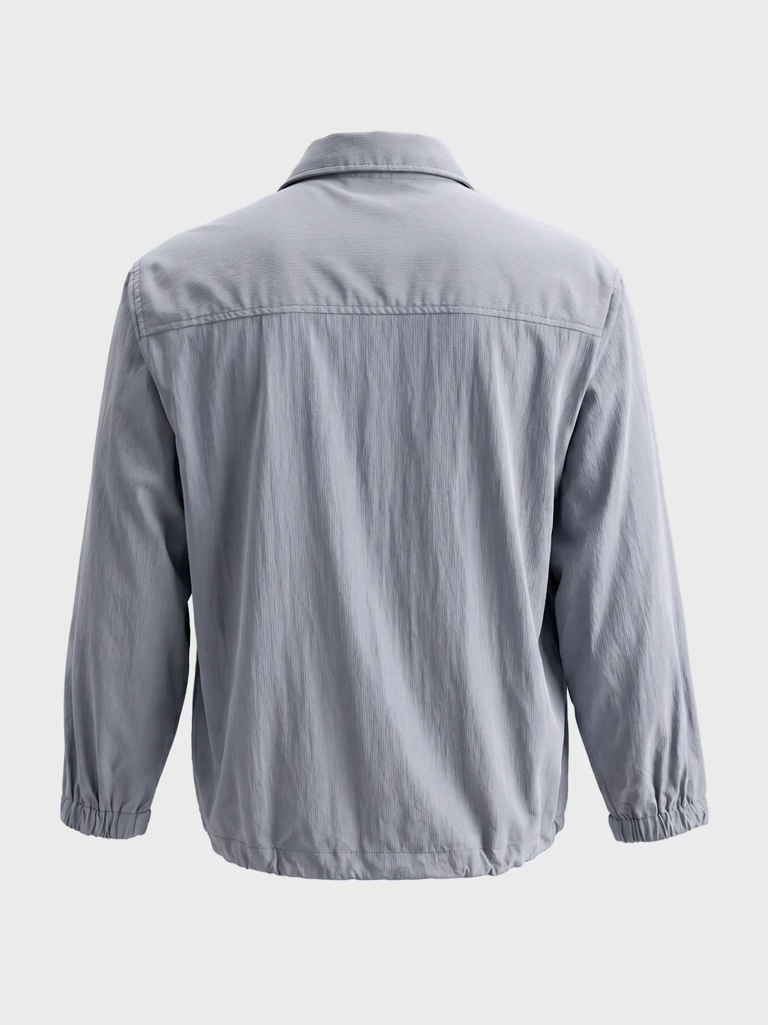Men's Grey Relaxed Fit Solid Casual Shirt - Image 6