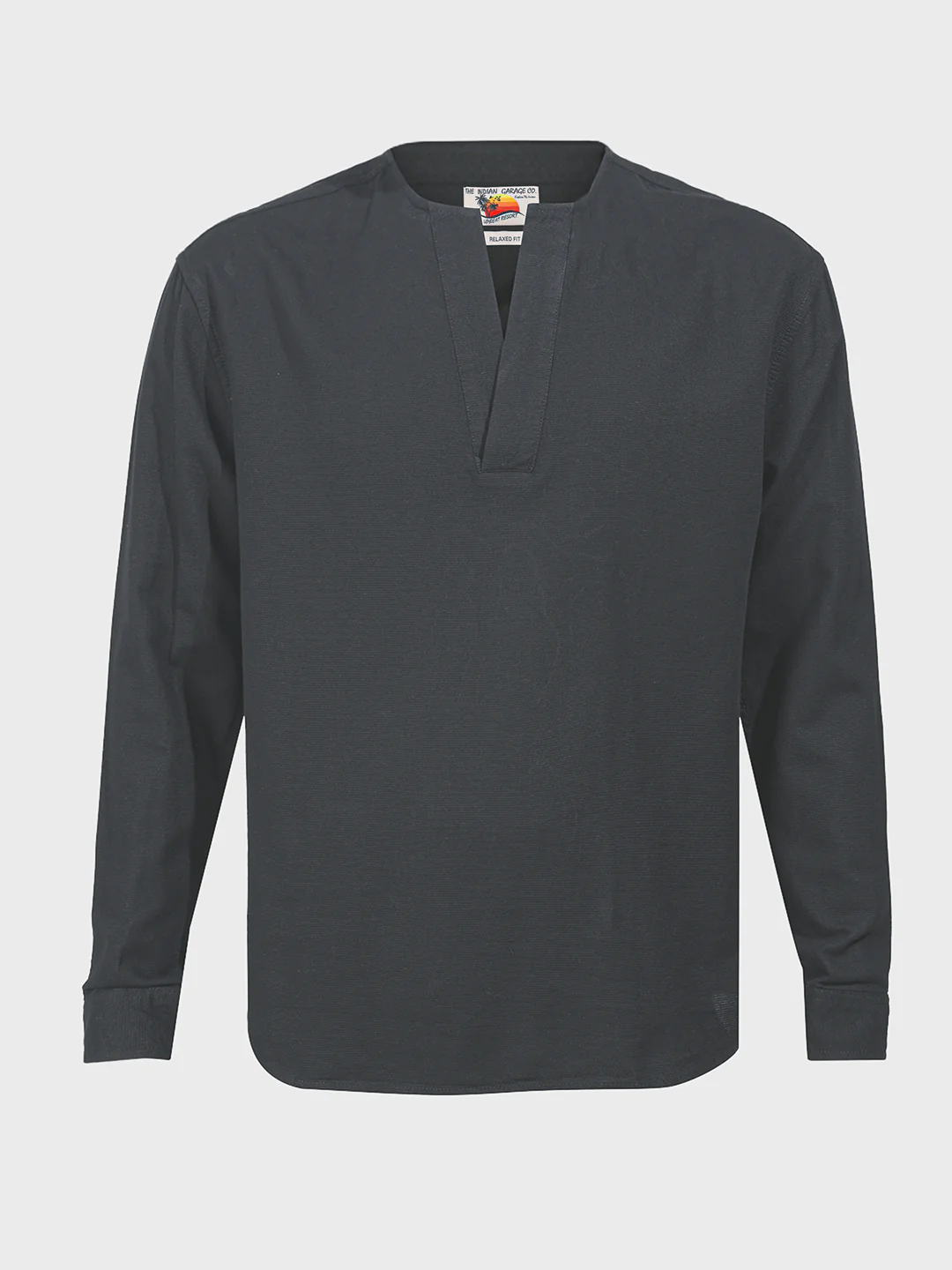 Men's Grey Relaxed Fit Solid Casual Shirt - Image 3