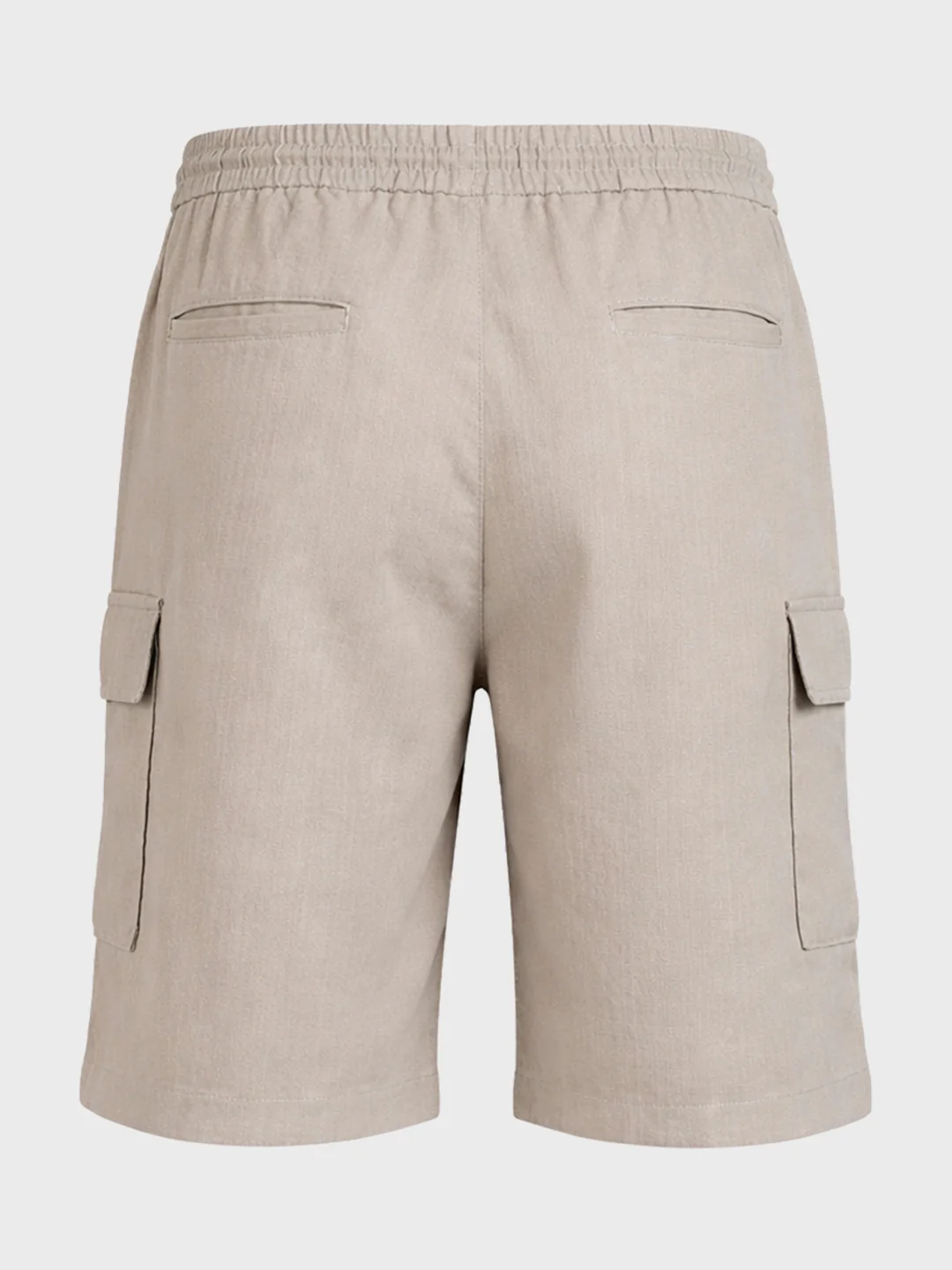 Men's Grey Relaxed Fit Solid Resort Wear Shorts - Image 6