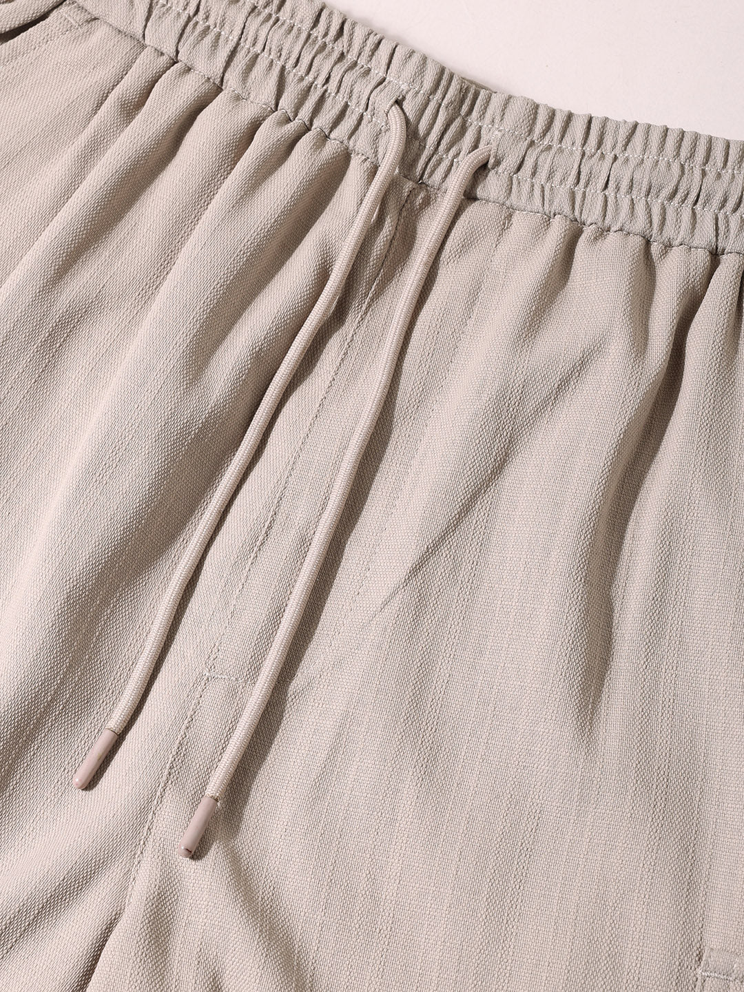 Men's Grey Relaxed Fit Solid Resort Wear Shorts - Image 7