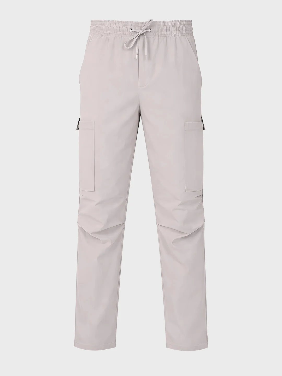 Men's Grey Relaxed Fit Solid Utility Cargo - Image 4