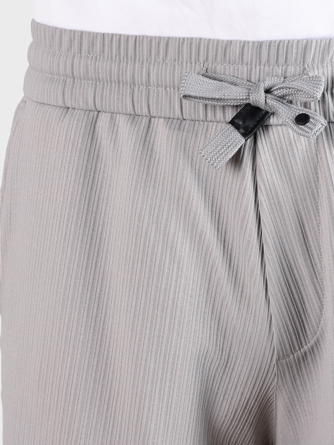 Men's Grey Relaxed Fit Solid Utility Cargo - Image 8