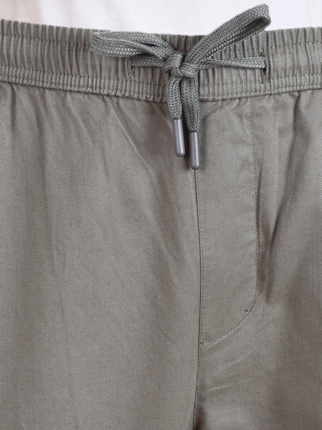 Men's Grey Relaxed Fit Solid Utility Cargo - Image 8