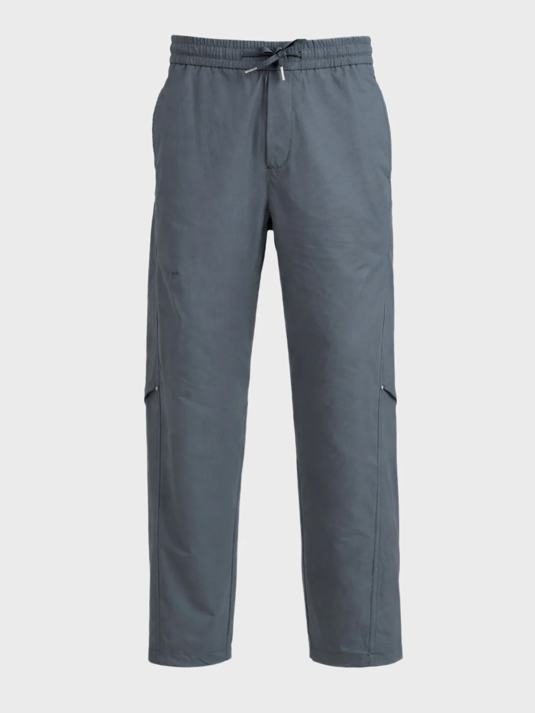 Men's Grey Relaxed Fit Solid Utility Joggers - Image 6