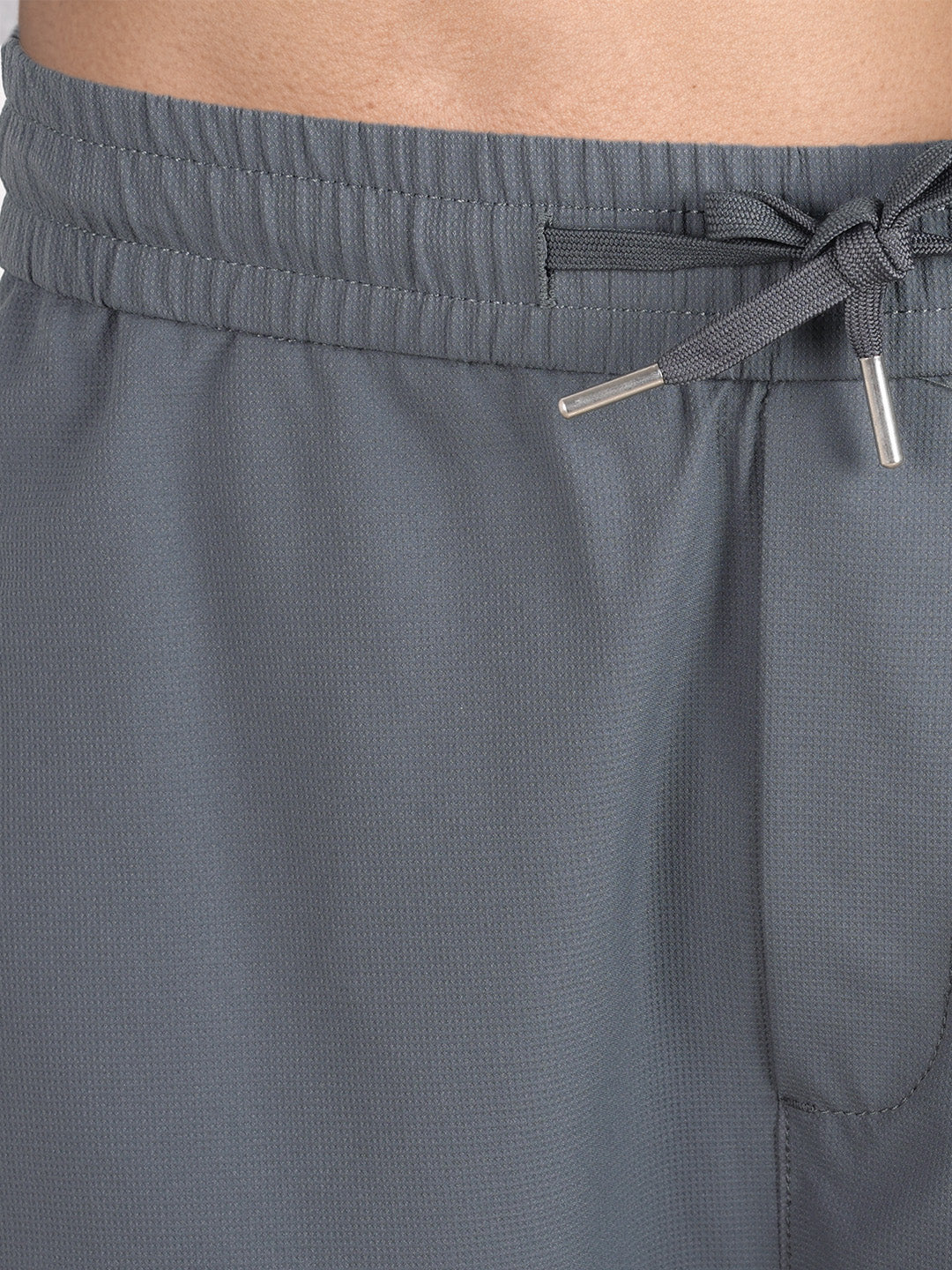 Men's Grey Relaxed Fit Solid Utility Joggers - Image 8