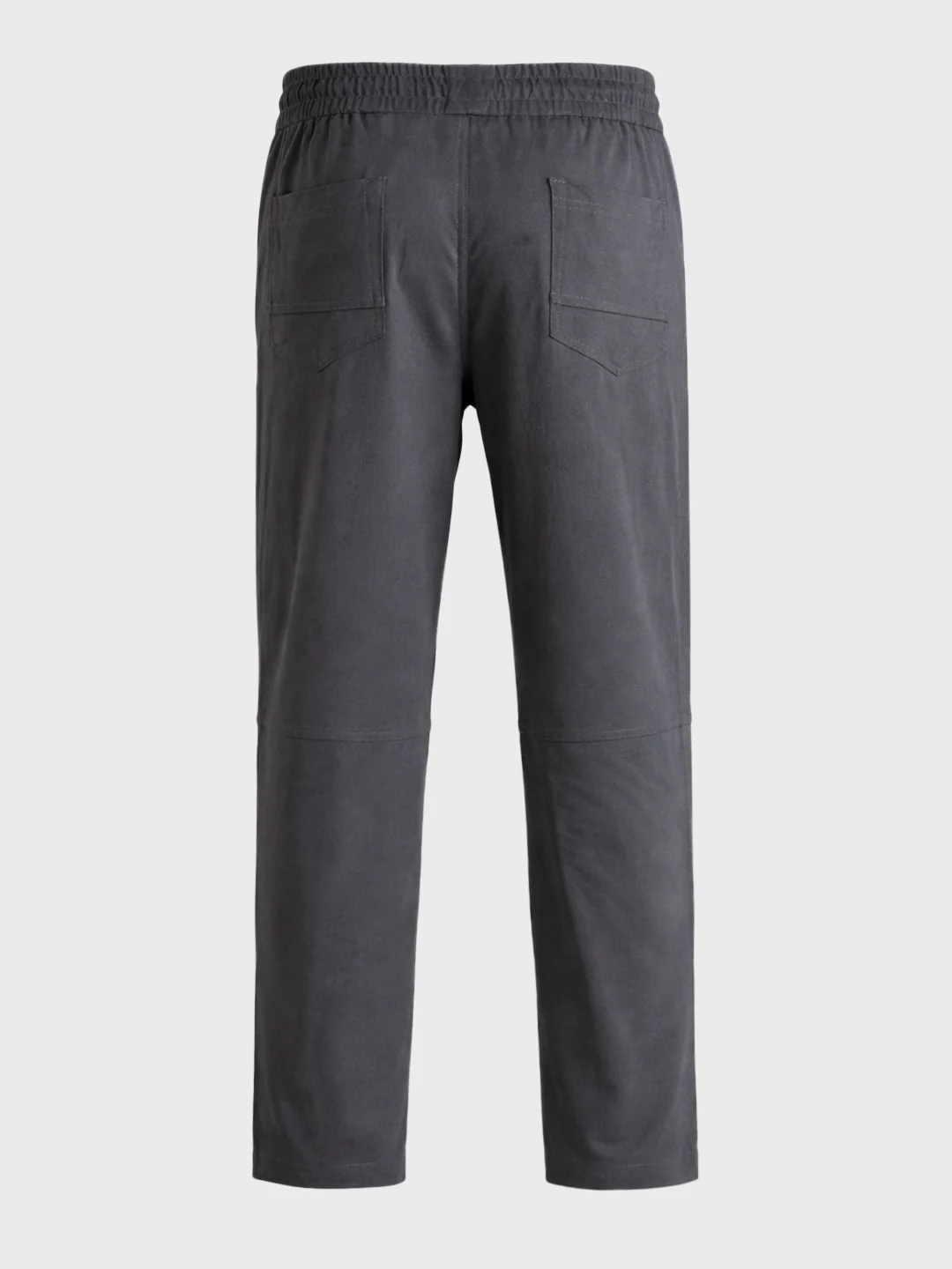 Men's Grey Relaxed Fit Solid Utility Joggers - Image 7