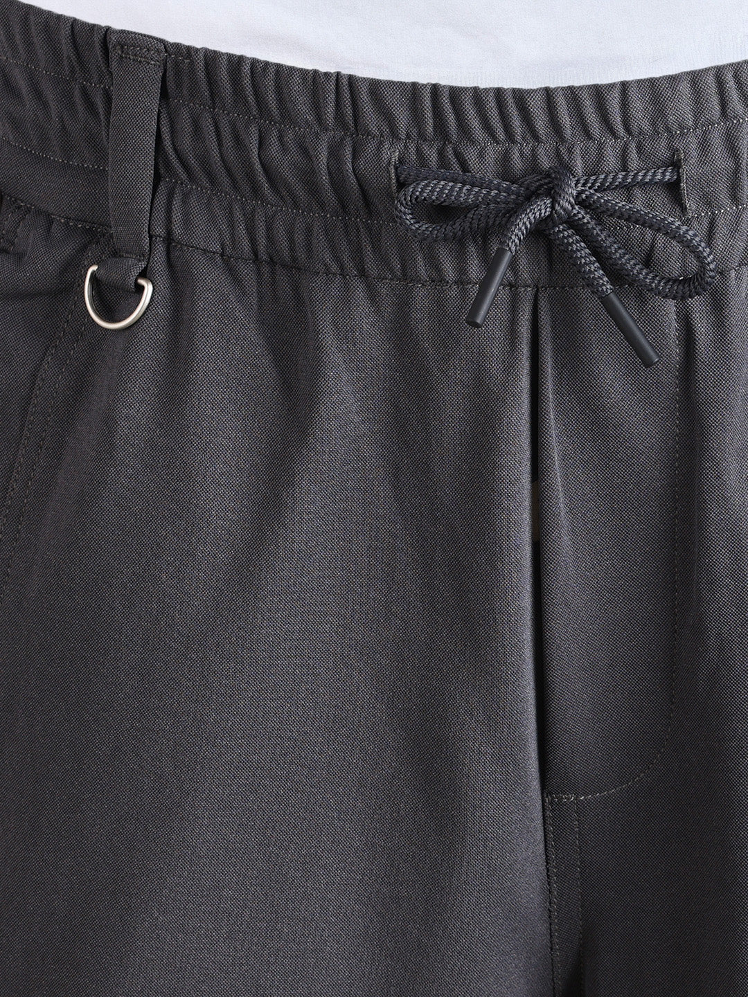 Men's Grey Relaxed Fit Solid Utility Joggers - Image 8
