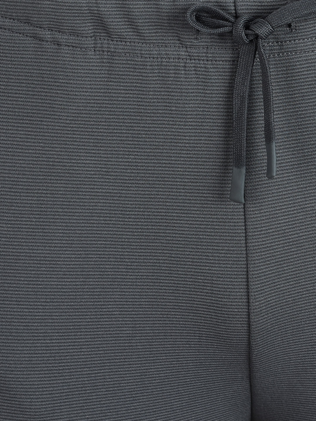 Men's Grey Relaxed Fit Textured Casual Joggers - Image 8