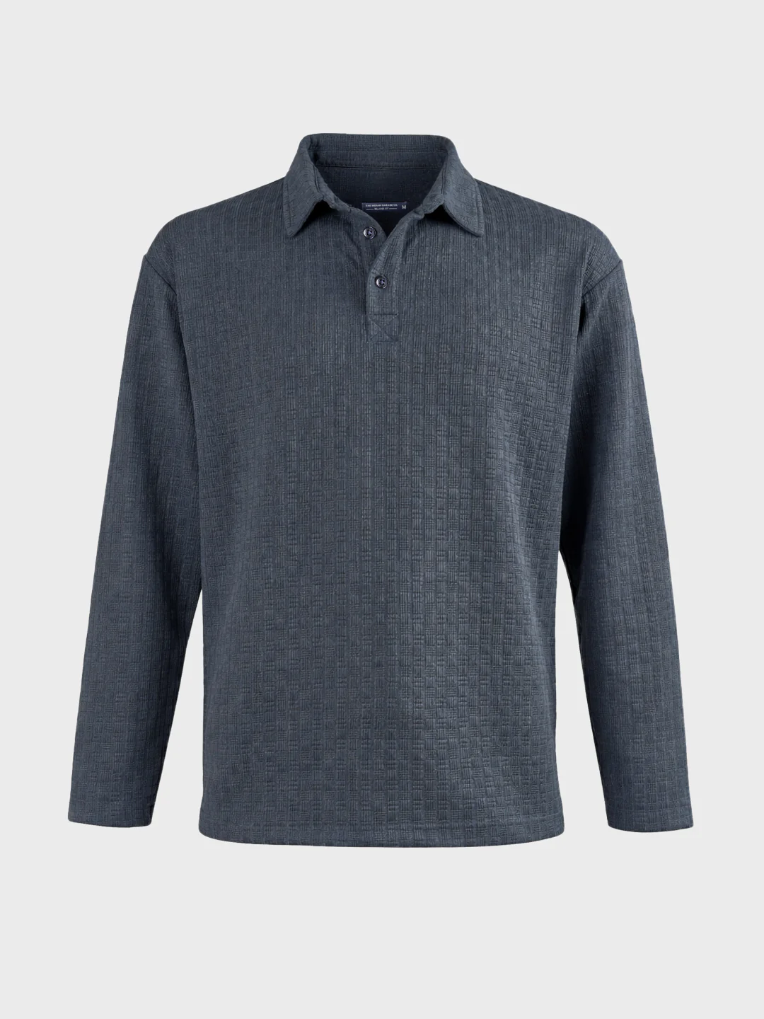 Men's Grey Relaxed Fit Textured Casual T-Shirts - Image 5