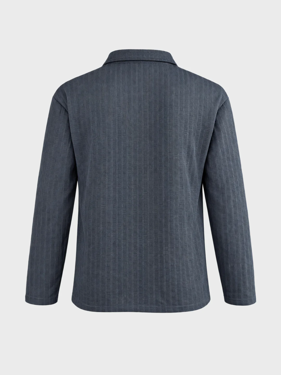 Men's Grey Relaxed Fit Textured Casual T-Shirts - Image 6