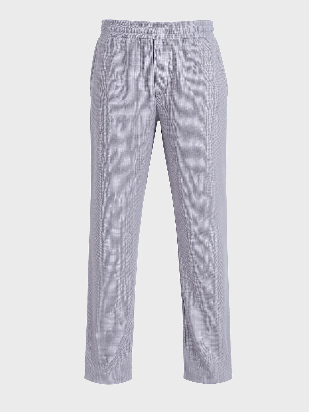 Men's Grey Relaxed Fit Textured Utility Trousers - Image 4
