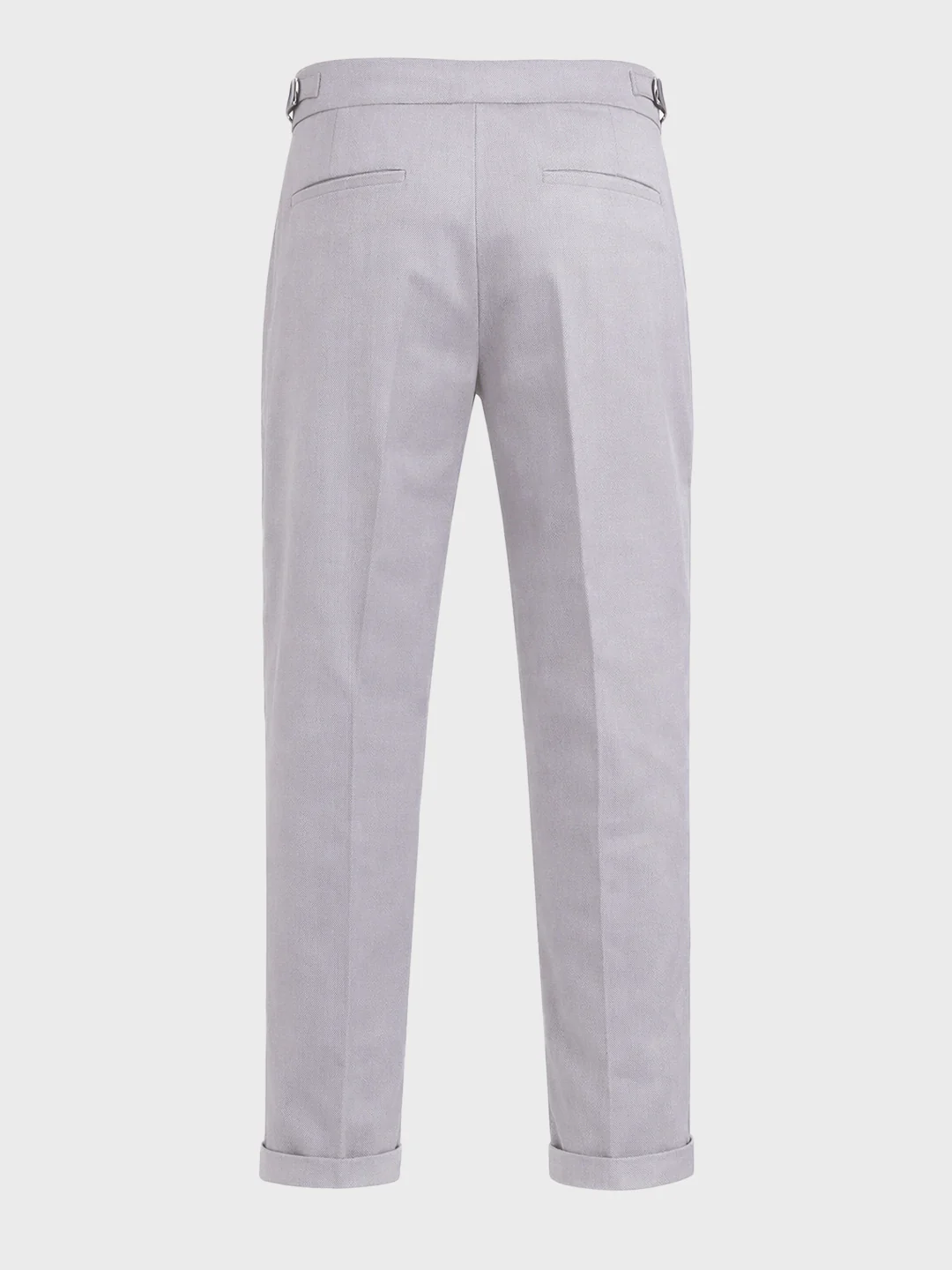 Men's Grey Relaxed Fit Utility Solid Trousers - Image 5