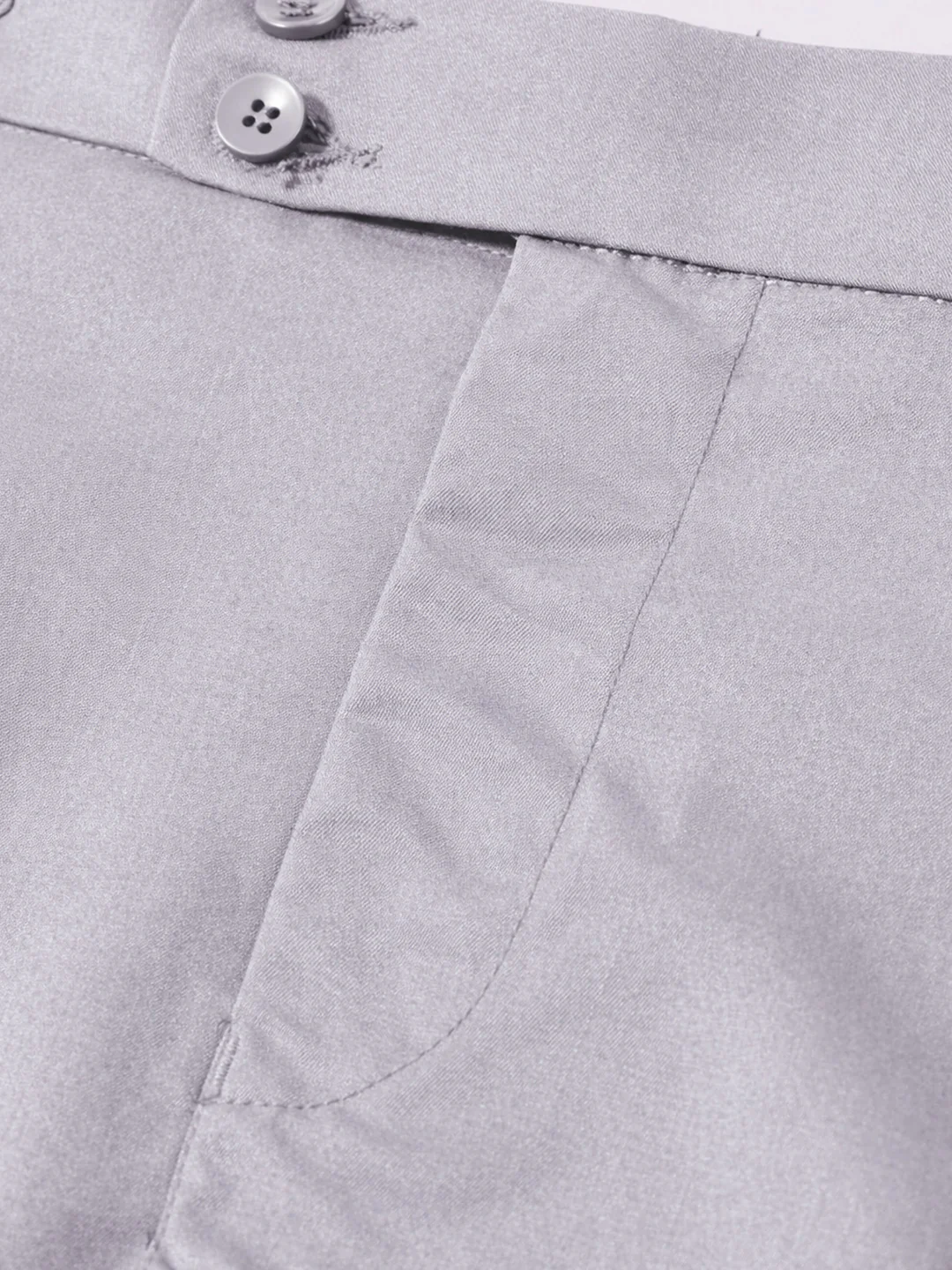 Men's Grey Relaxed Fit Utility Solid Trousers - Image 6