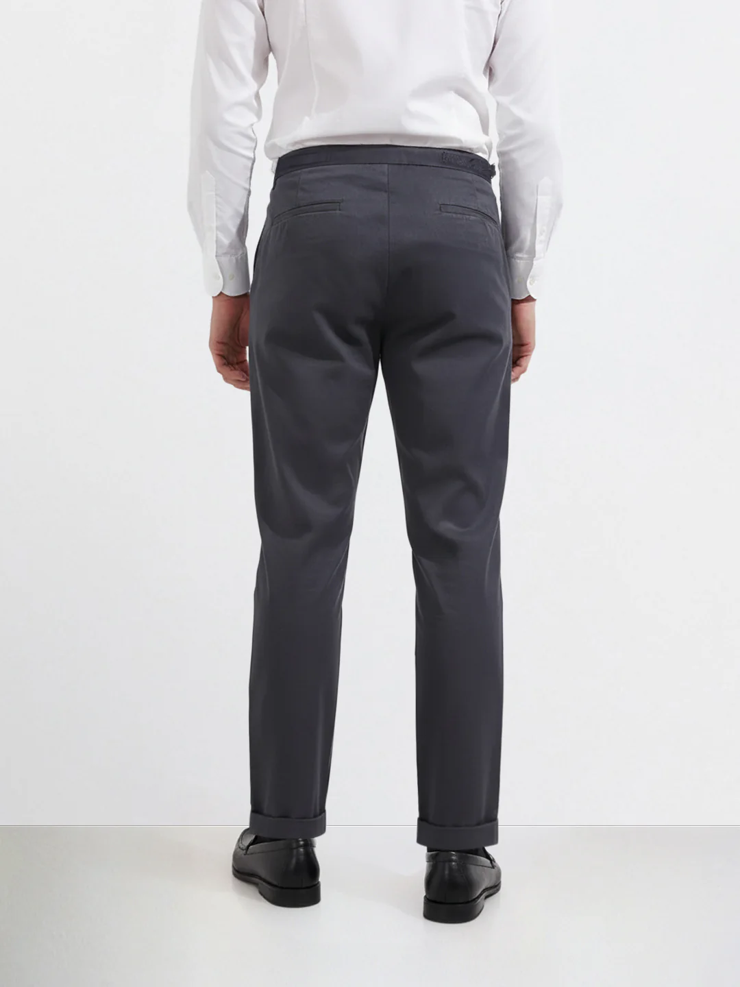 Men's Grey Relaxed Fit Utility Solid Trousers - Image 2