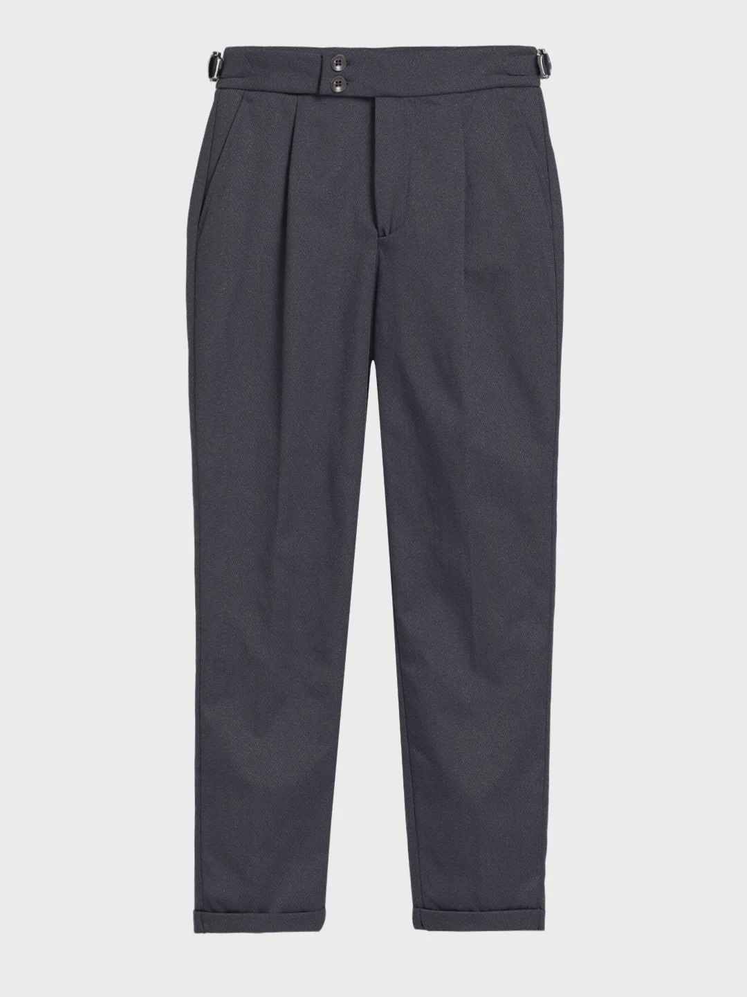 Men's Grey Relaxed Fit Utility Solid Trousers - Image 4
