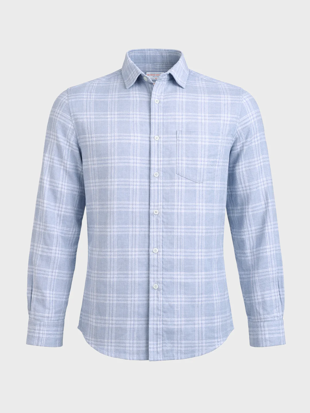 Men's Grey Slim Fit Checked Casual Shirt - Image 6