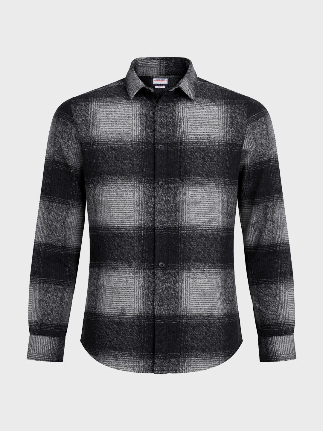 Men's Grey Slim Fit Checked Casual Shirt - Image 6