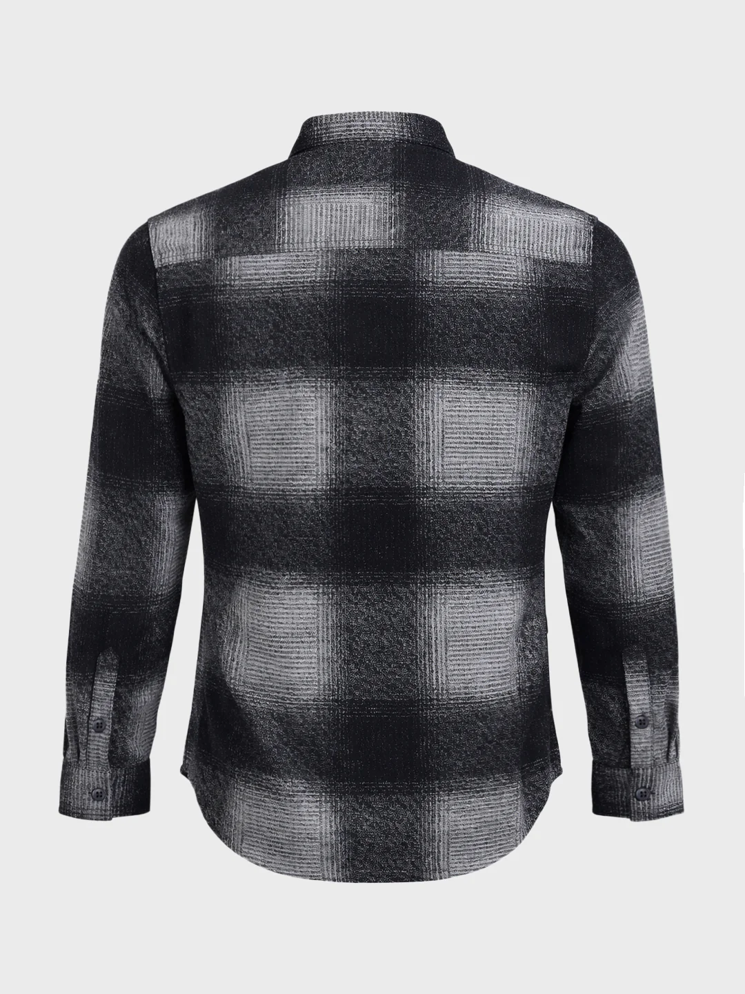 Men's Grey Slim Fit Checked Casual Shirt - Image 7