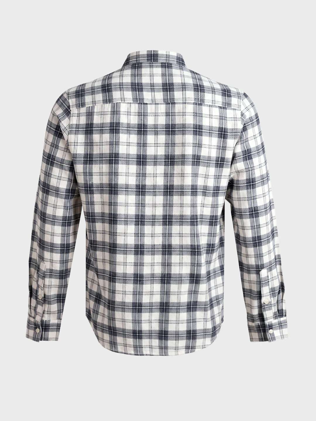 Men's Grey Slim Fit Checkered Casual Shirt - Image 7