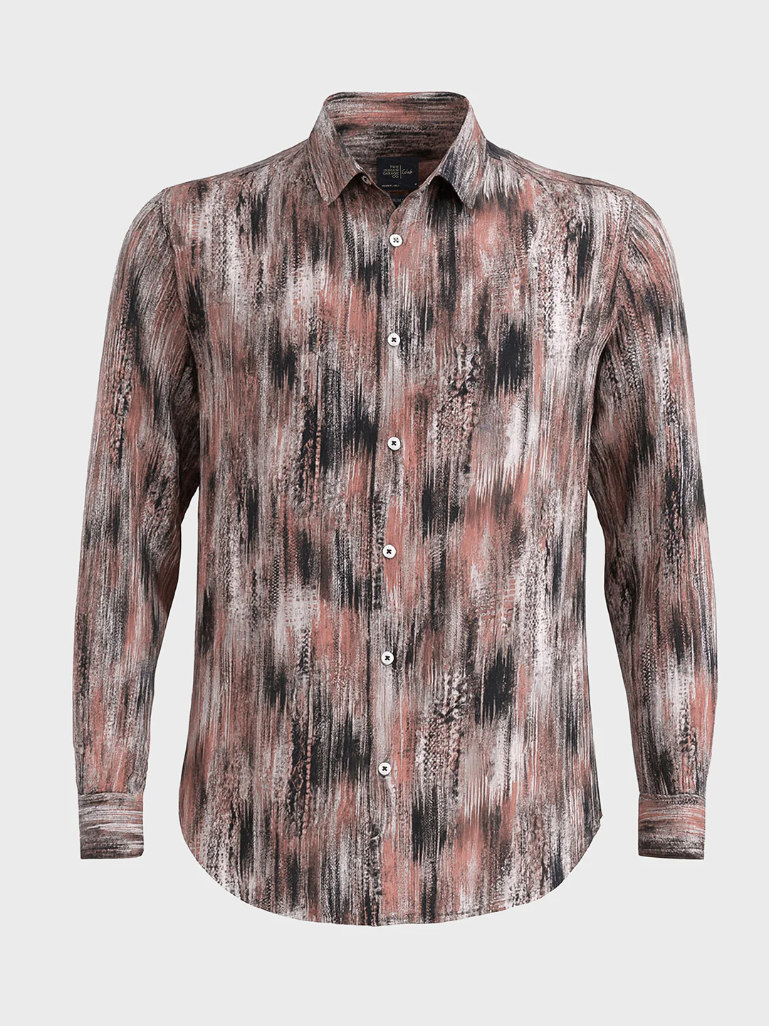 Men's Grey Slim Fit Party Wear Printed Shirt - Image 4