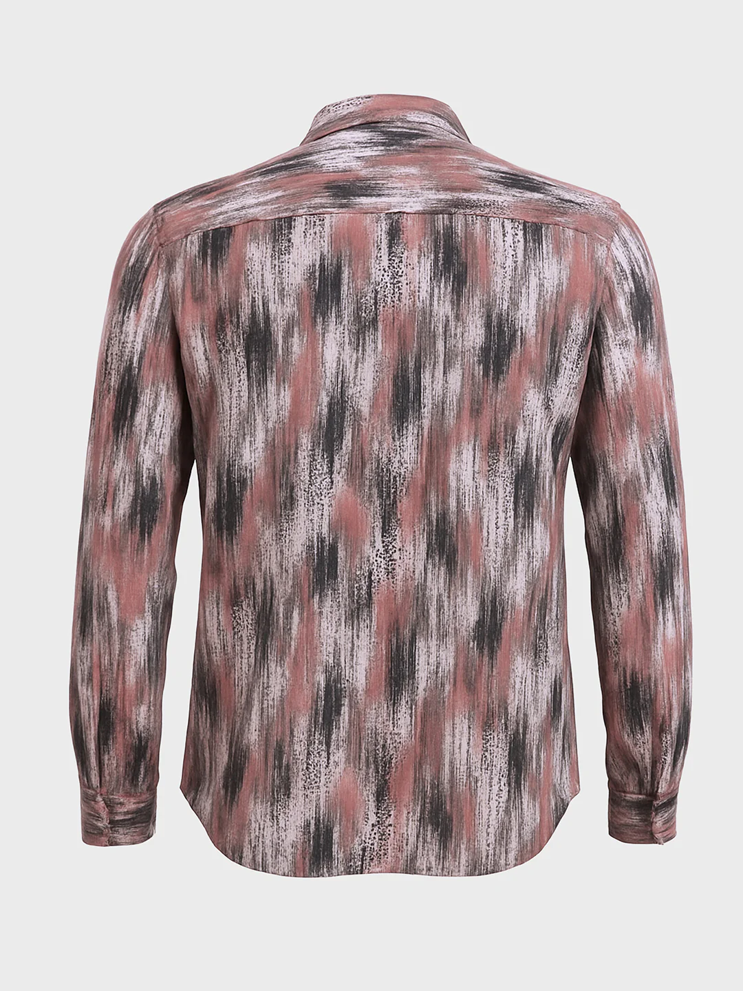 Men's Grey Slim Fit Party Wear Printed Shirt - Image 5