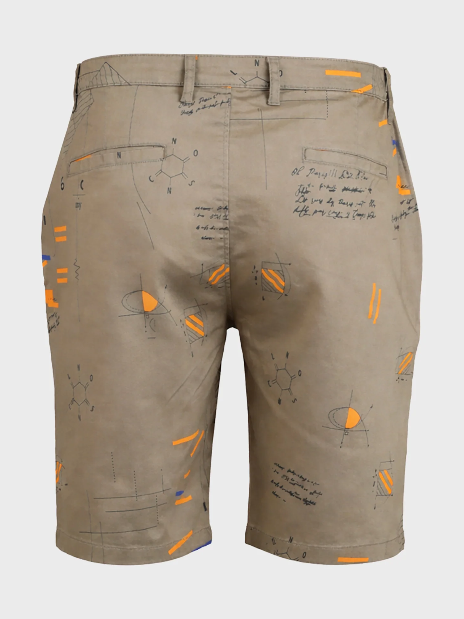 Men's Grey Slim Fit Printed Casual Shorts - Image 6