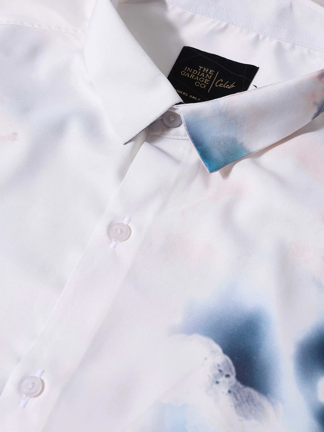 Men's Grey Slim Fit Printed Party Wear Shirt - Image 3