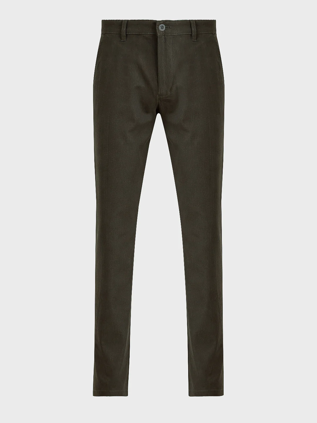 Men's Grey Slim Fit Solid Casual Chinos - Image 6